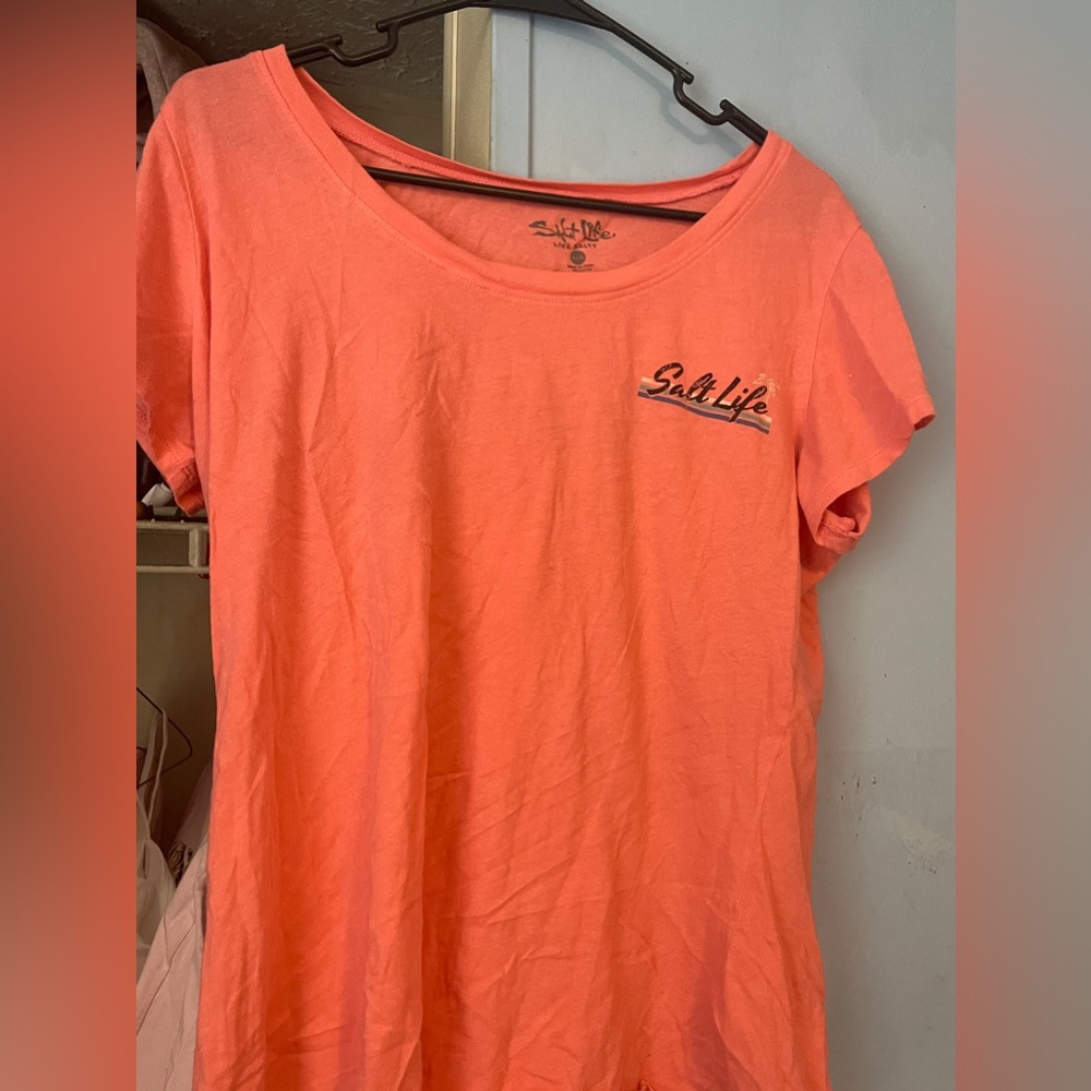 Pink salt life tee shirt